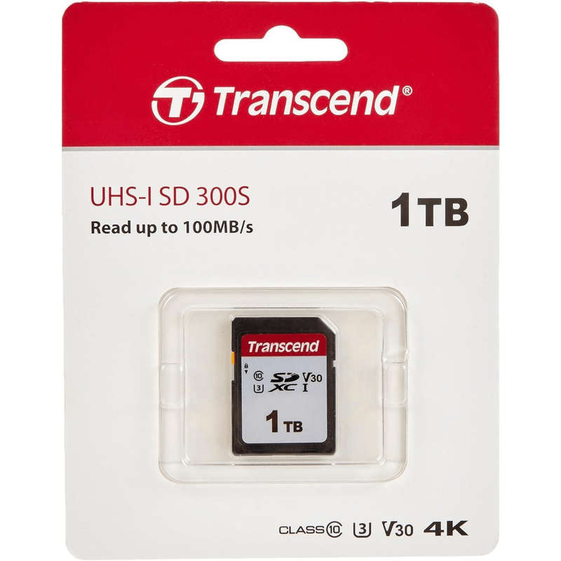 Transcend 300S 1TB SDHC UHS-I Flash Memory Card