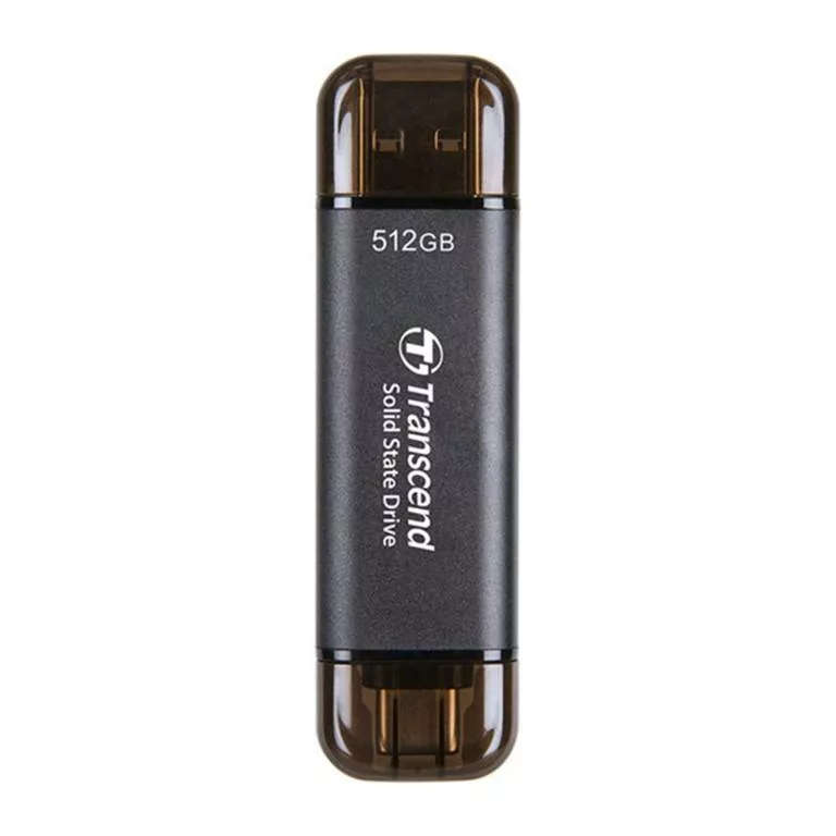 Transcend ESD310C 512GB Dual USB Portable SSD Black