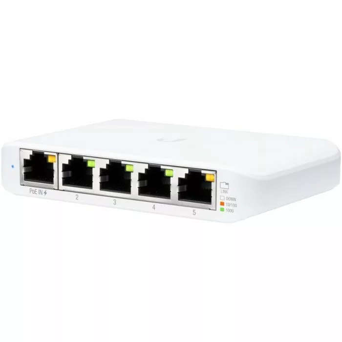 Ubiquiti 5 Port Gigabit Managed 1 PoE Input UniFi Flex Switch USW-Flex-Mini 5-port