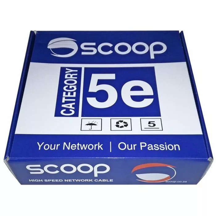 Scoop CAT5e CCA UTP Box Cable 100m Grey