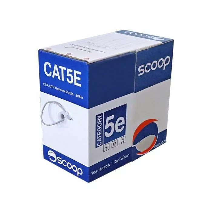 Scoop CAT5e CCA UTP Box Cable 305m Grey