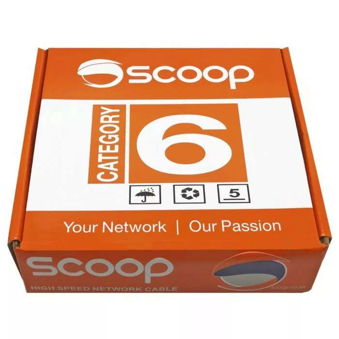 Scoop CAT6 CCA UTP Box Cable 100m Grey
