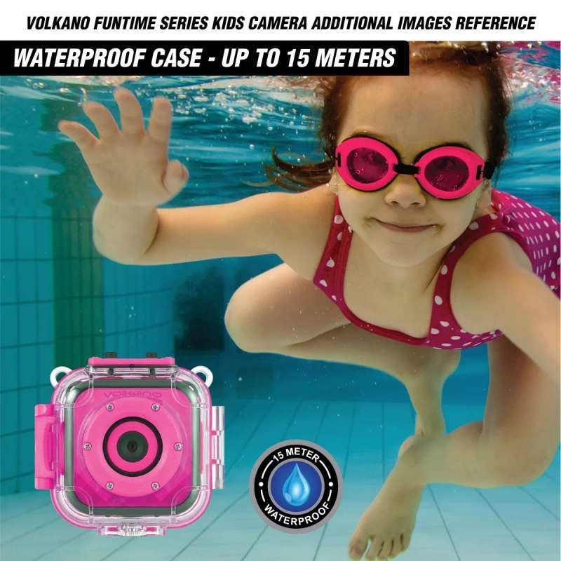Volkano Kids Funtime series waterproof action camera - pink