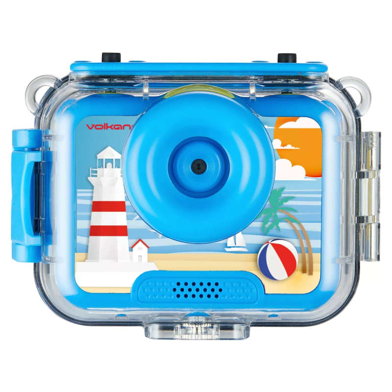 Volkano Kids Funtime 2.0 series Waterproof Camera with 180° Rotatable Screen - Blue