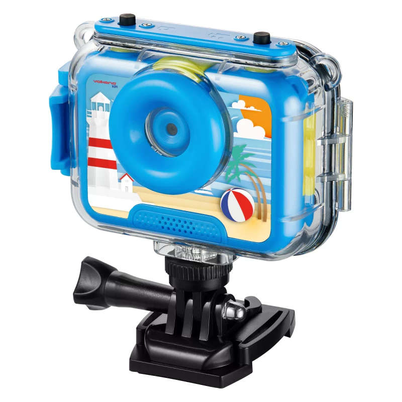 Volkano Kids Funtime 2.0 series Waterproof Camera with 180° Rotatable Screen - Blue