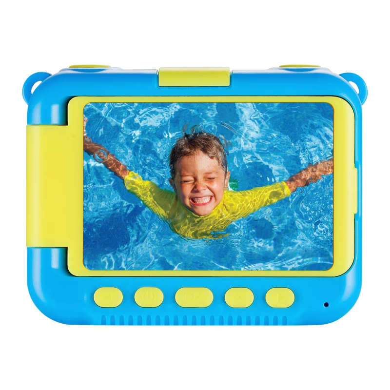 Volkano Kids Funtime 2.0 series Waterproof Camera with 180° Rotatable Screen - Blue