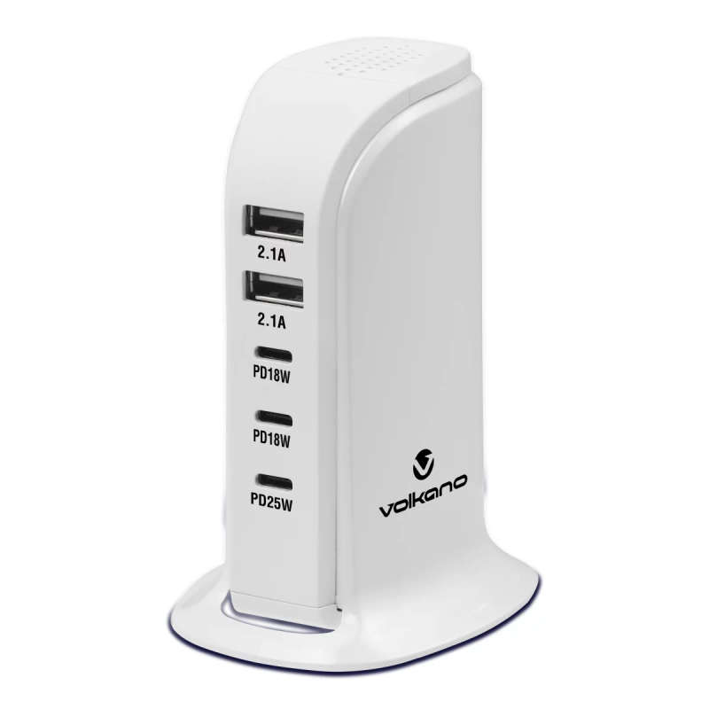 Volkano Peak V2 series 5 port P.D. + USB GaN charger