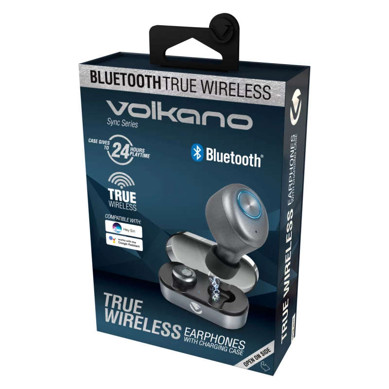 Volkano Sync Series True Wireless Bluetooth Earphones Black