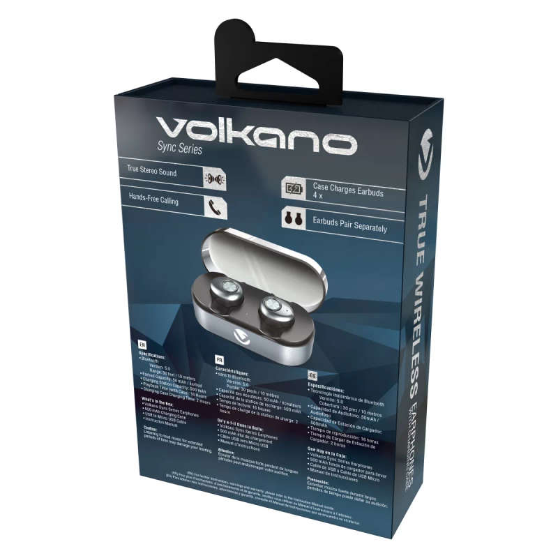 Volkano Sync Series True Wireless Bluetooth Earphones Black