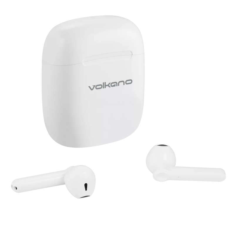 Volkano Buds X 2.0 Series True Wireless Earphones + Charging Case - White