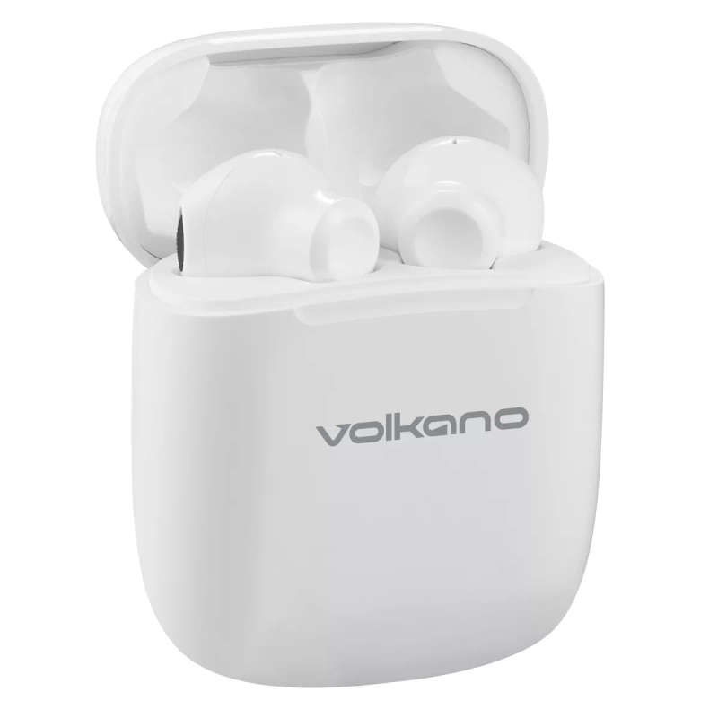 Volkano Buds X 2.0 Series True Wireless Earphones + Charging Case - White