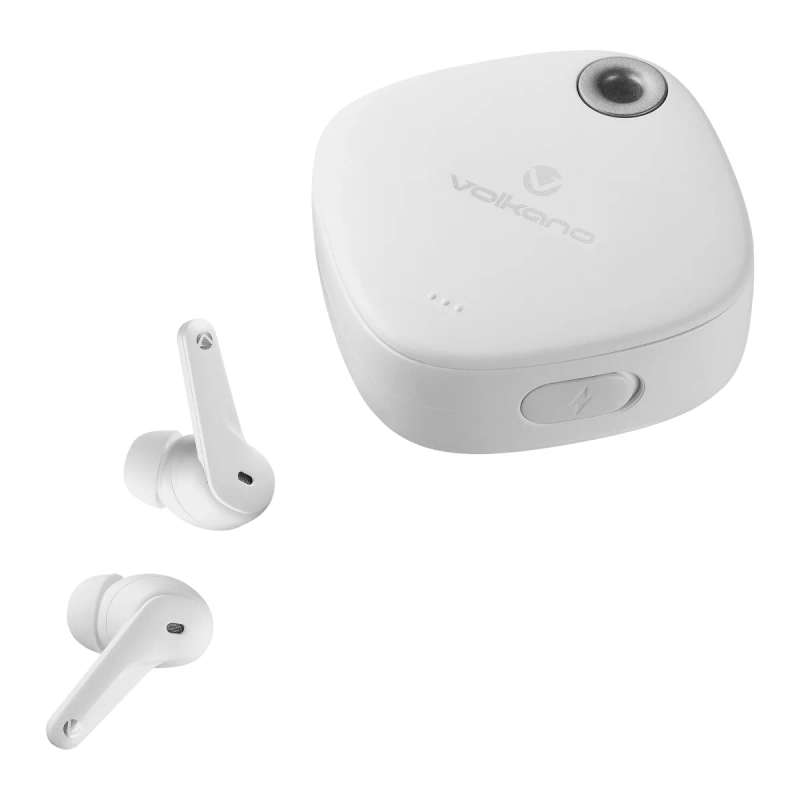 Volkano Ore Series TWS Earphones with Charging Case White