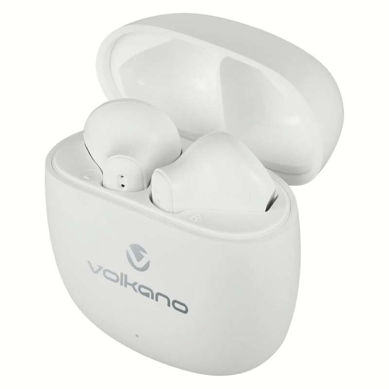 Volkano Sleek Series TWS Bluetooth Earphones - White