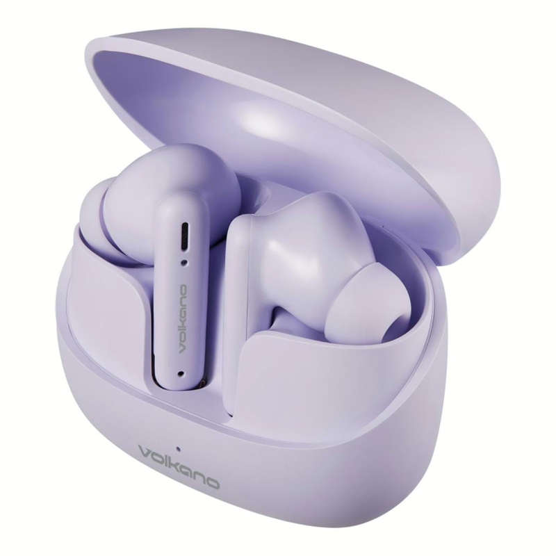 Volkano Jupiter Series TWS Earbuds with Charging Case Pastel Purple