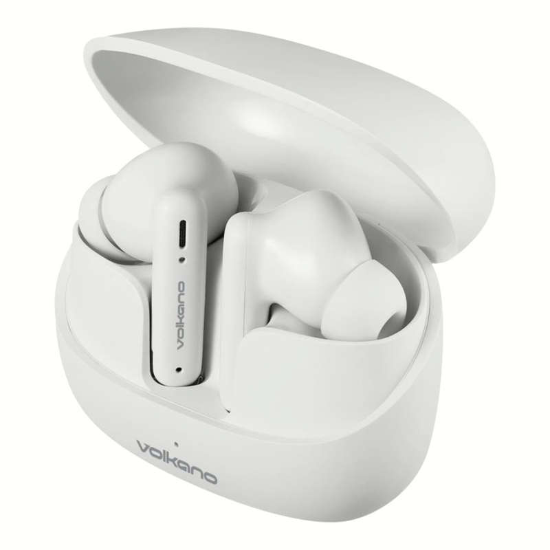 Volkano Jupiter Series TWS Earbuds with Charging Case White