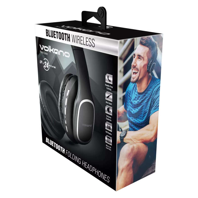 Volkano Phonic Bluetooth Series Headphones Black