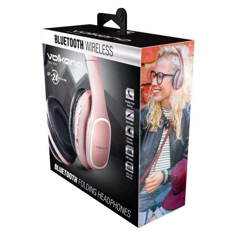 Volkano Phonic Series Bluetooth Series Headphones Rose Gold