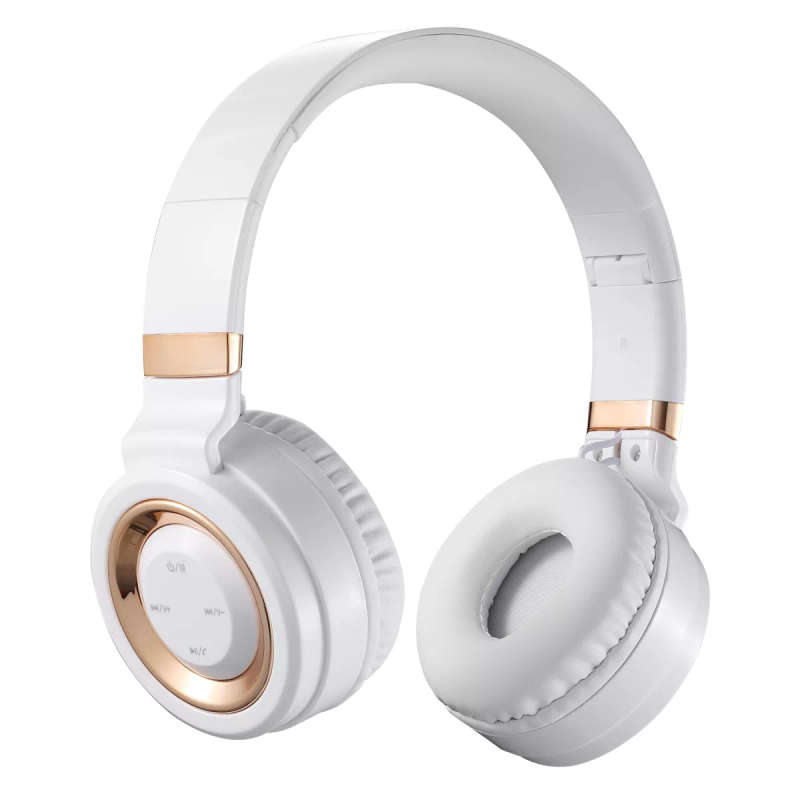 Volkano Lunar series Bluetooth headphones - White/Rose Gold