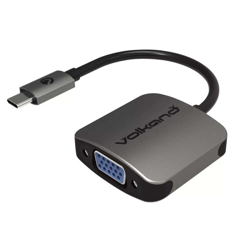 VolkanoX Core VGA Series USB Type-C to VGA Converter Charcoal
