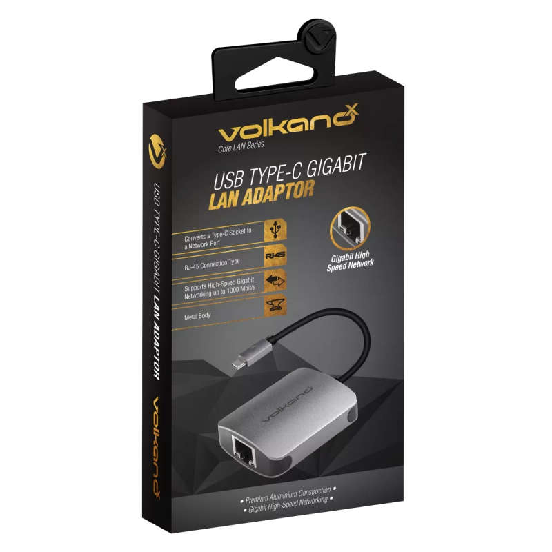 VolkanoX Core Lan Series USB Type-C to Gigabit LAN Adapter