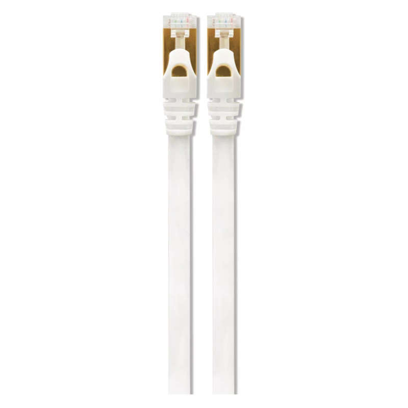 VolkanoX Giga Series 10m Cat 7 Ethernet Cable White with Gold Tips