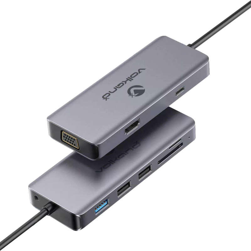 VolkanoX Core Interface Series 9-in-1 Multiport Adapter Hub and Card Reader