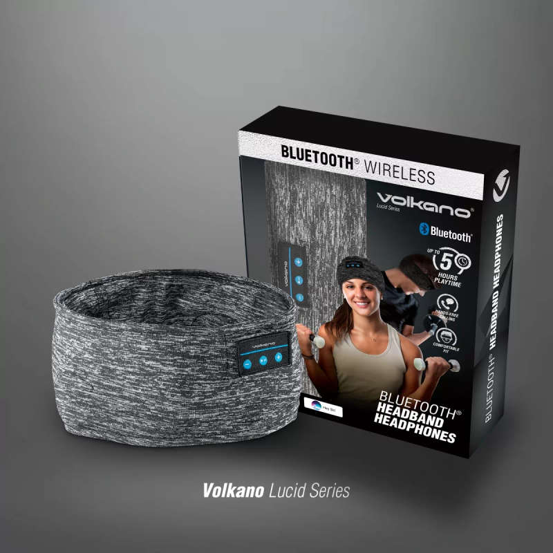 Volkano Lucid Series Bluetooth Headband Headphones - Grey