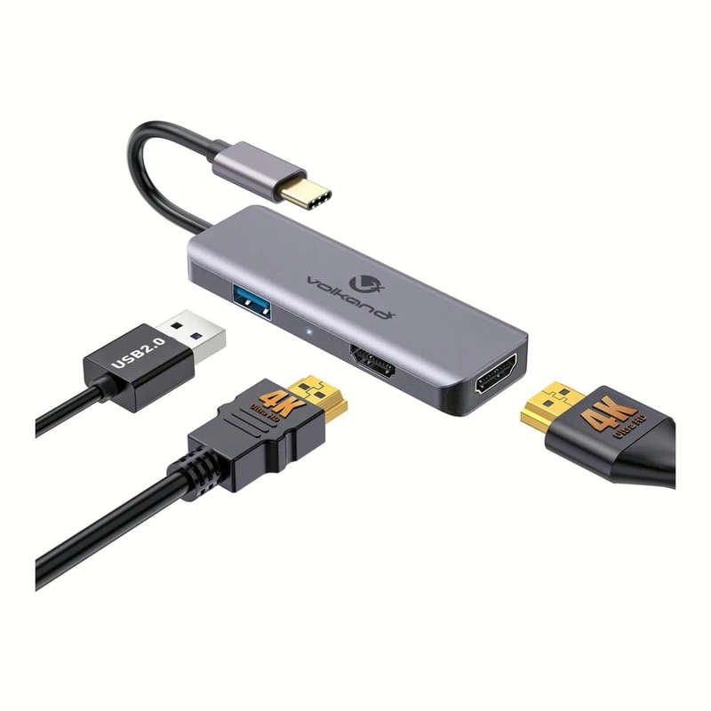 Volkano Expand Series USB-C to Dual 4K HDMI Adapter