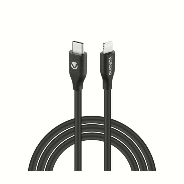 Volkano Flexi Series Type-C to MFI Lightning 27W Cable 2.5m Black