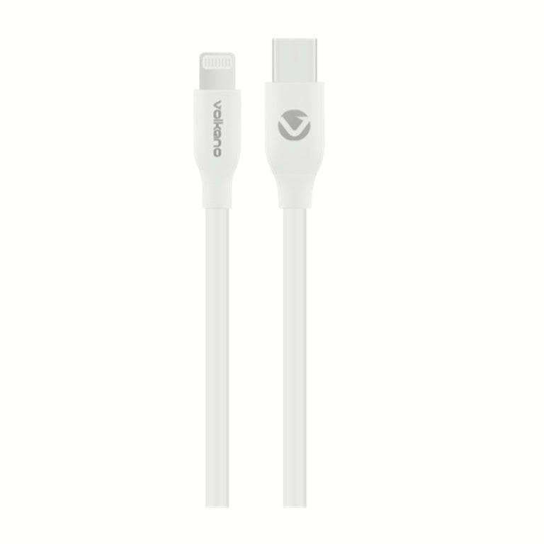 Volkano Flexi Series Type-C to MFI Lightning 27W Cable 2.5m White