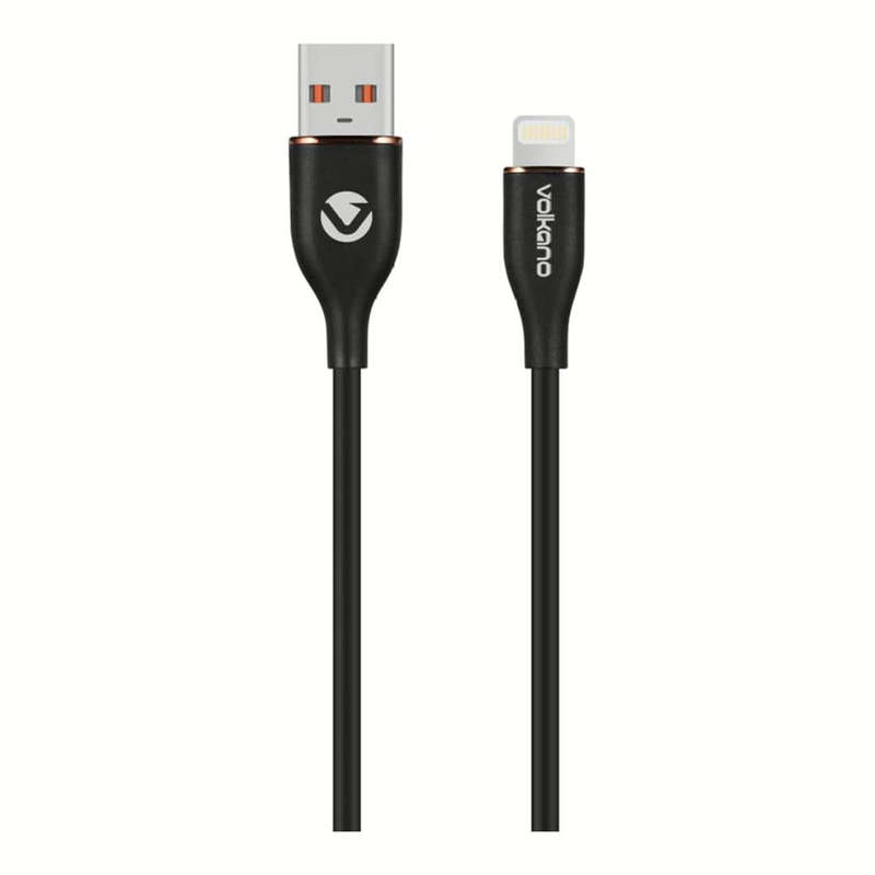 Volkano Flexi Series 1.5M 12W USB to MFI Lightning Charging Cable Black
