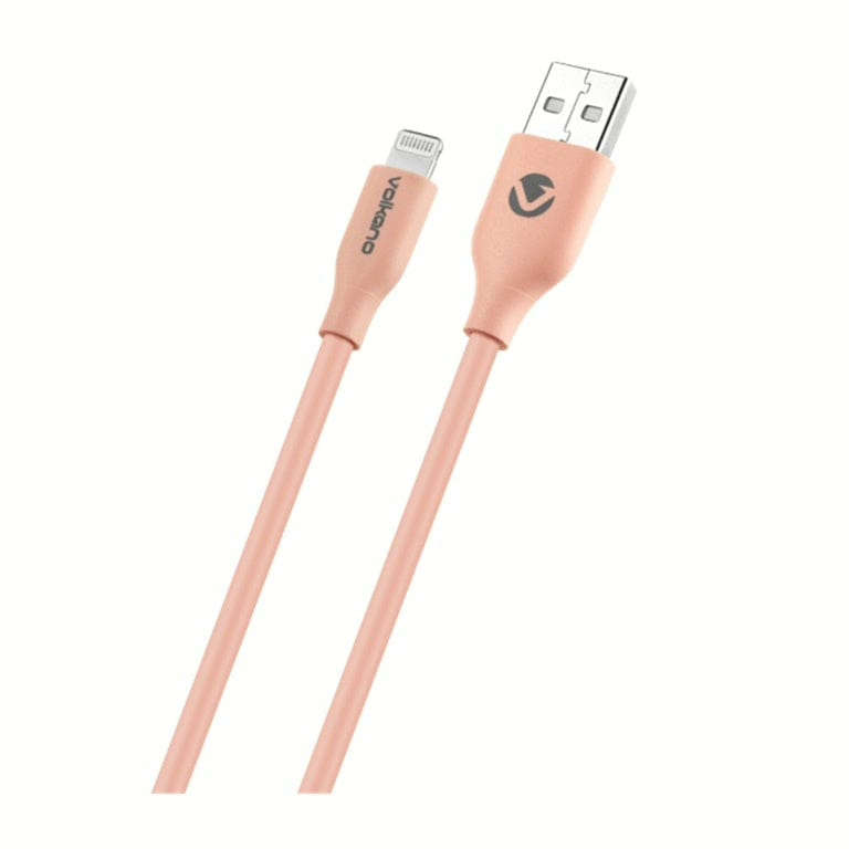 Volkano Flexi Series Type-A to MFI Lightning 27W Cable 1.5m Pink