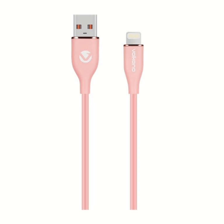 Volkano Flexi Series Type-A to MFI Lightning 27W Cable 1.5m Pink