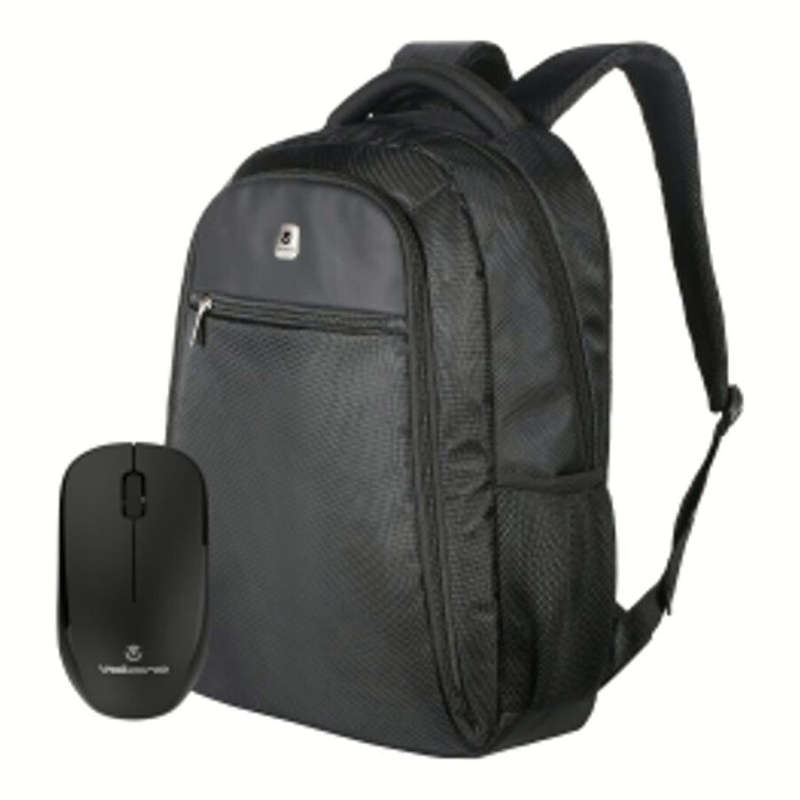 Volkano VL1016 Element Notebook Backpack with Crystal Series Wireless Mouse Black