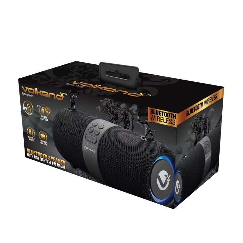 VolkanoX Python Series Bluetooth Speaker - Black