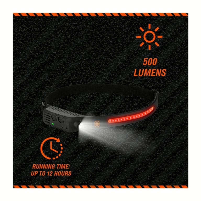Volkano Rugged 500 Lumens COB Headlamp with Wave Sensor
