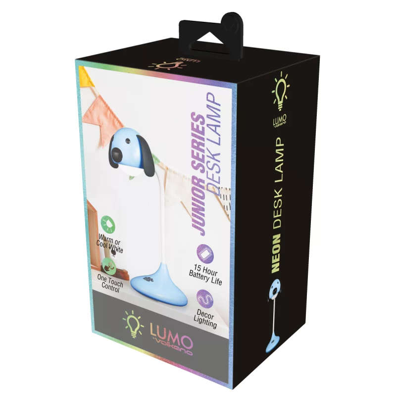Volkano Lumo Neon Series LED Desk Lamp Blue Dog