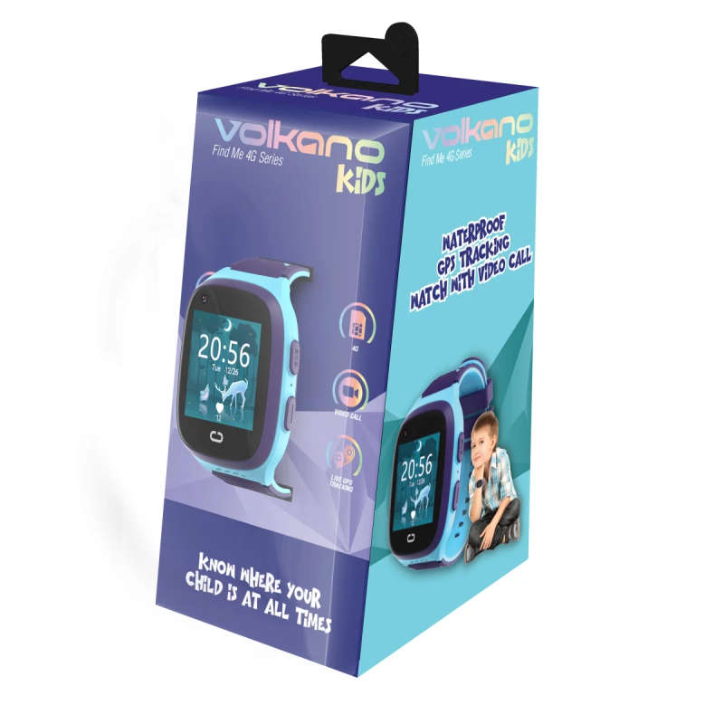 Volkano Find Me 4G Series GPS Tracking Watch with Camera Blue