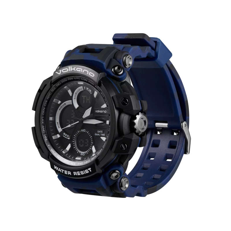 Volkano Routine series Sports Watch - Blue Camo