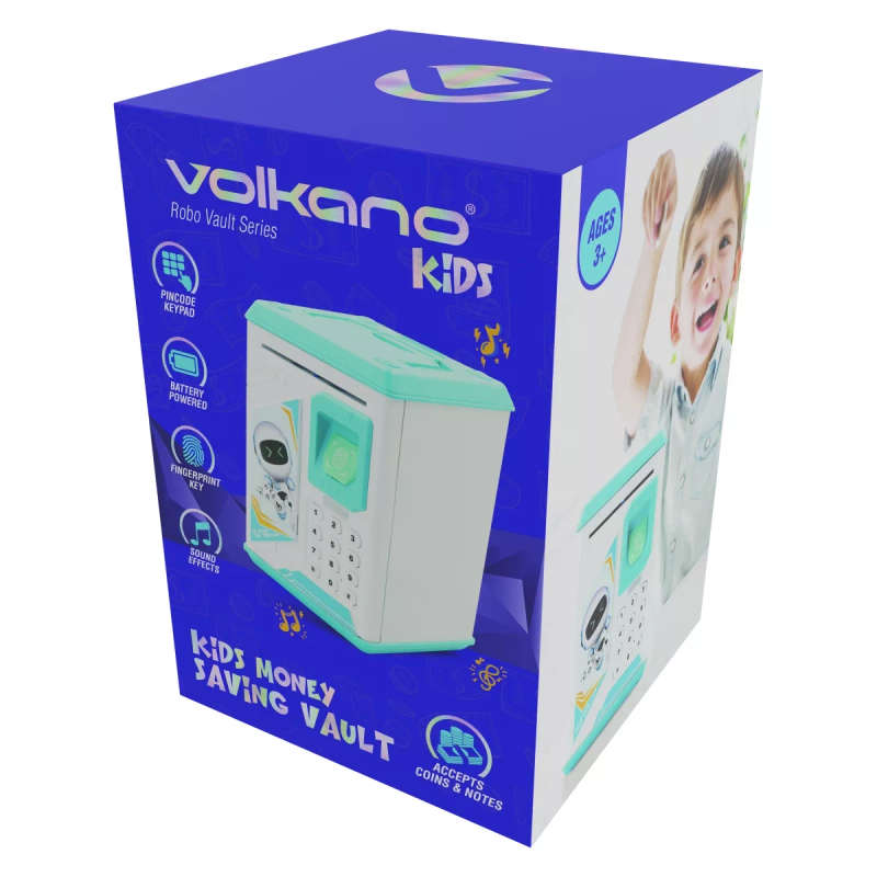 Volkano Kids Robo Vault Series Kids Money Saving Vault Blue