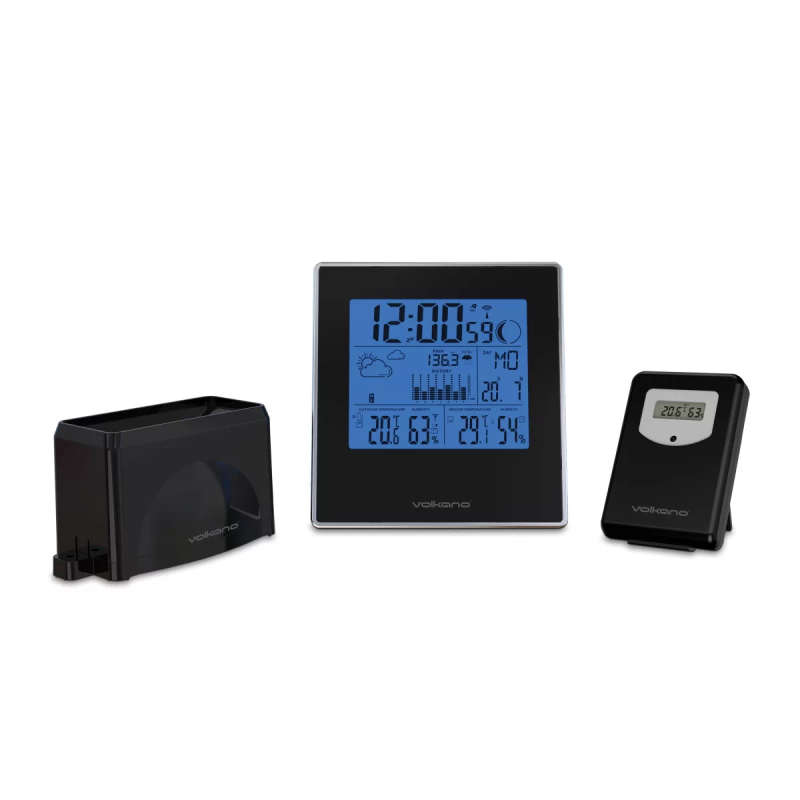 Volkano Storm Series Wireless Home Weather Station Black