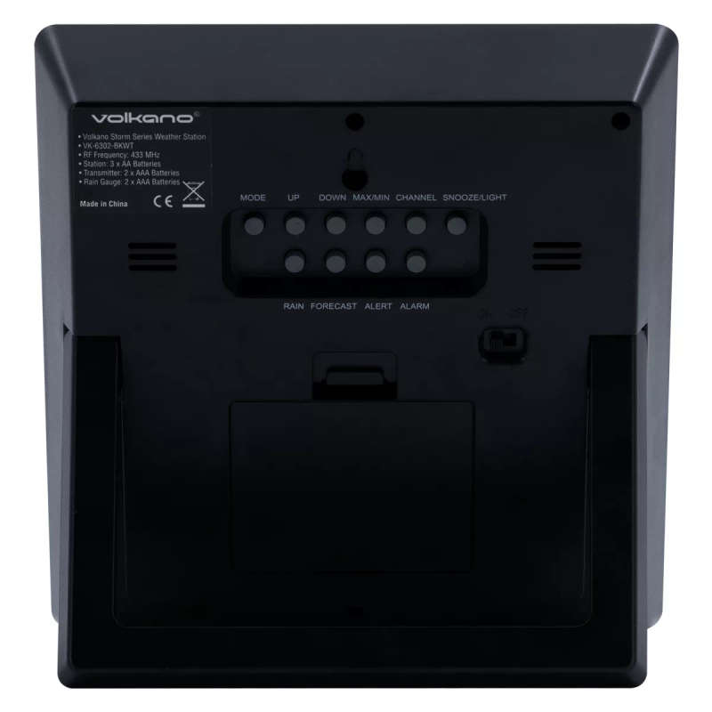 Volkano Storm Series Wireless Home Weather Station Black