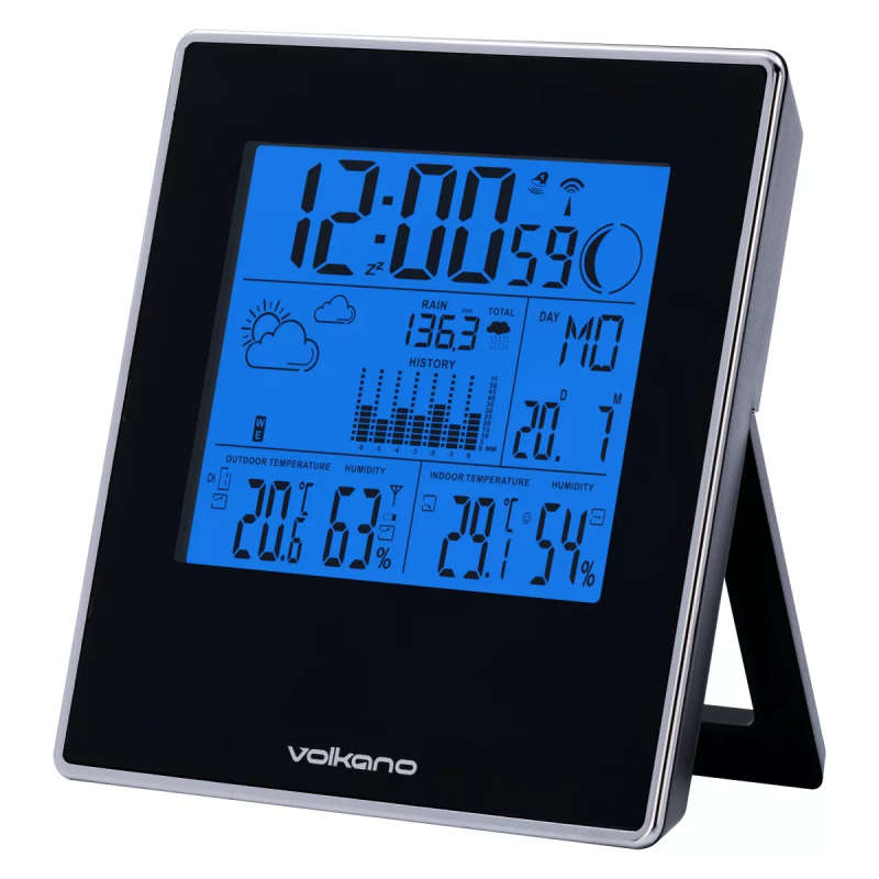 Volkano Storm Series Wireless Home Weather Station Black