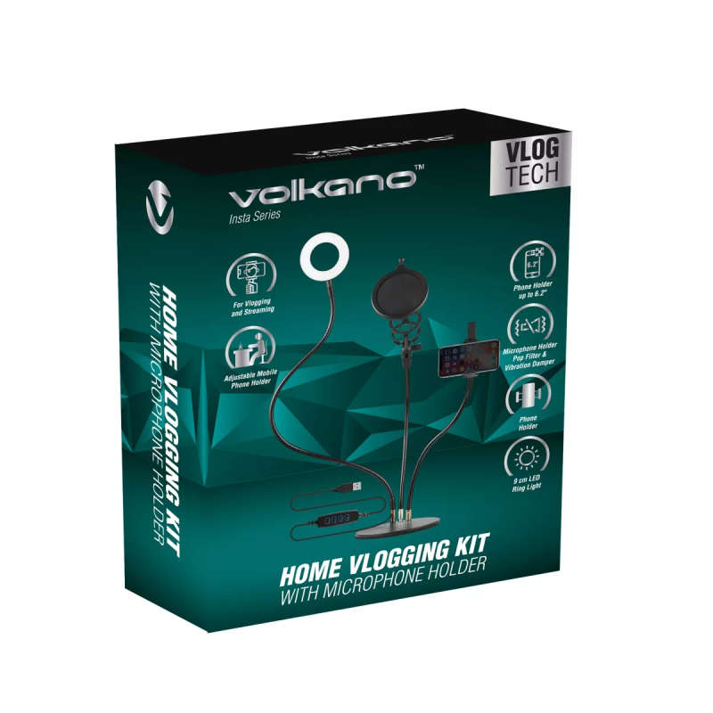 Volkano insta Series Ring Light Desk Stand Vlogging Kit