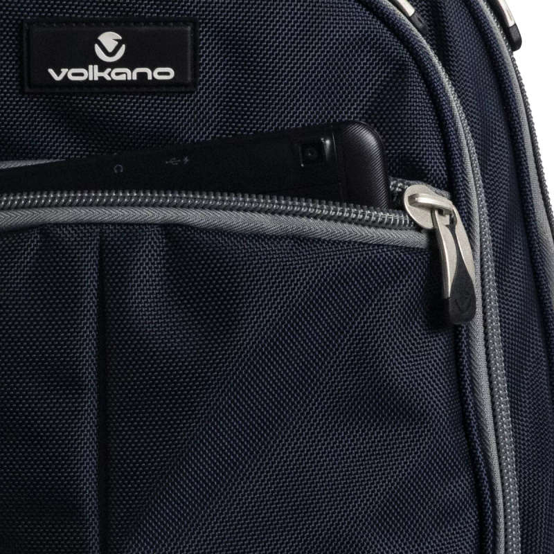 Volkano 27L Orthopaedic Trolley Backpack Navy Grey