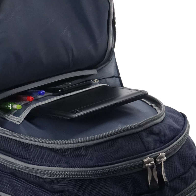 Volkano 27L Orthopaedic Trolley Backpack Navy Grey