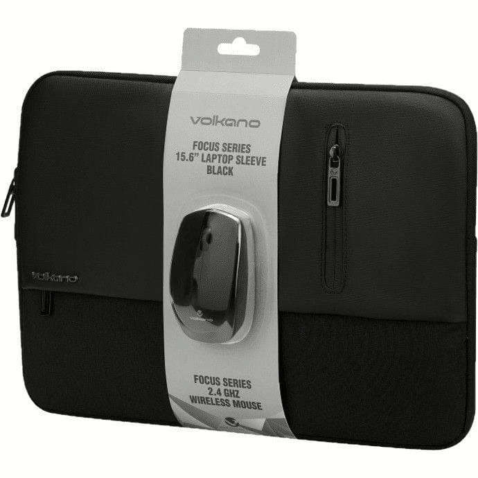 Volkano Focus Series 15.6-inch Notebook Sleeve and Wireless Mouse