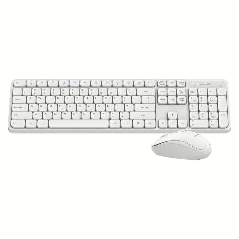 VolkanoX Garnet Series Wireless Keyboard and Mouse Combo White
