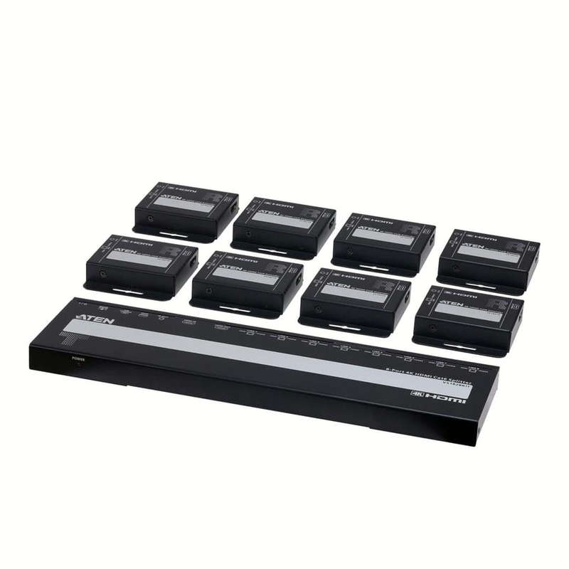 Aten VS1828KIT 8-port 4K HDMI Cat 6 Splitter with Receivers