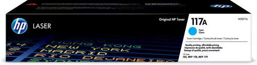 HP 117A Cyan Toner Cartridge 700 Pages Original W2071A Single-pack
